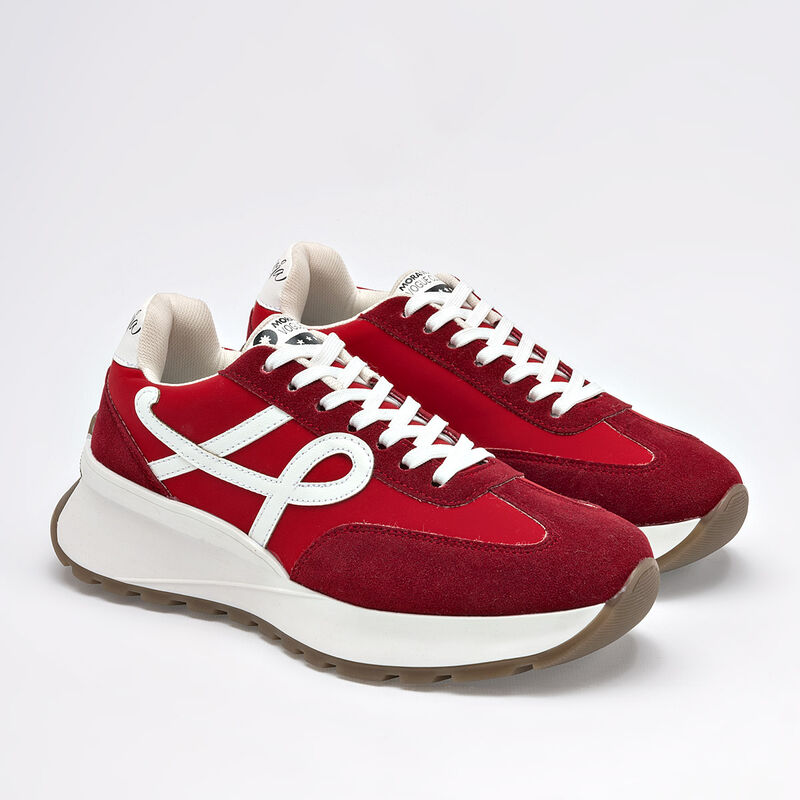 Moramora Tenis urbano para mujer rojo late image number null