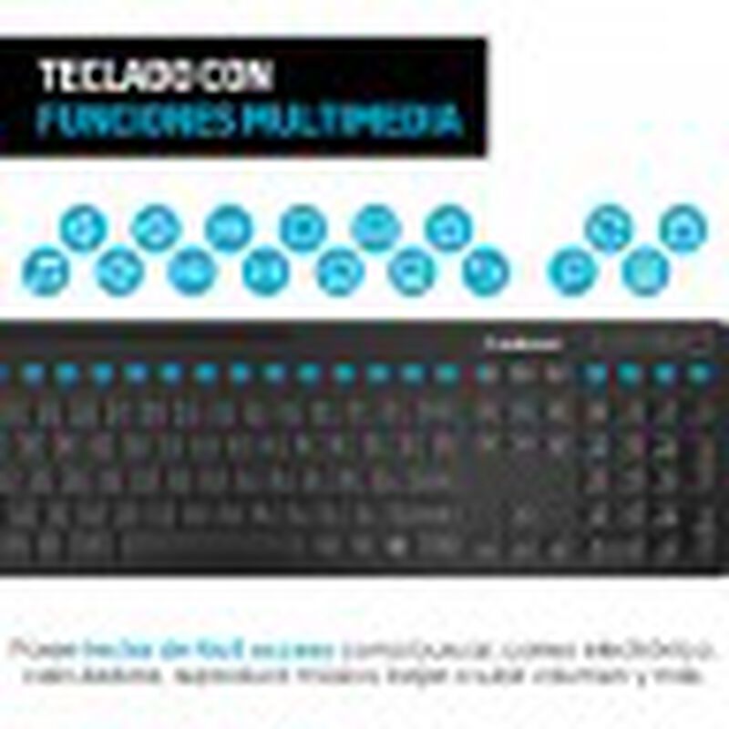 Redlemon Teclado y Mouse Inalámbrico Usb para W... image number null