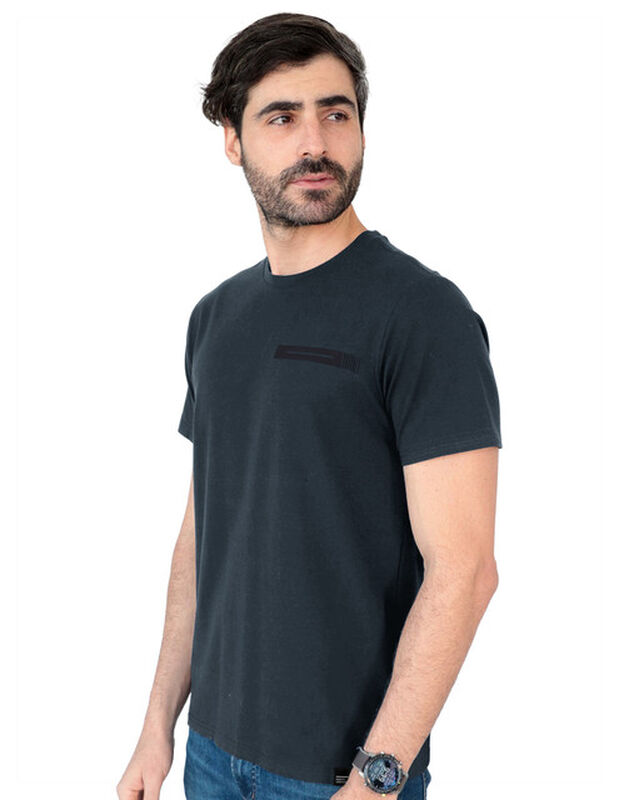 Playera Basica Hombre Cuello Redondo Gris Obscu... image number null