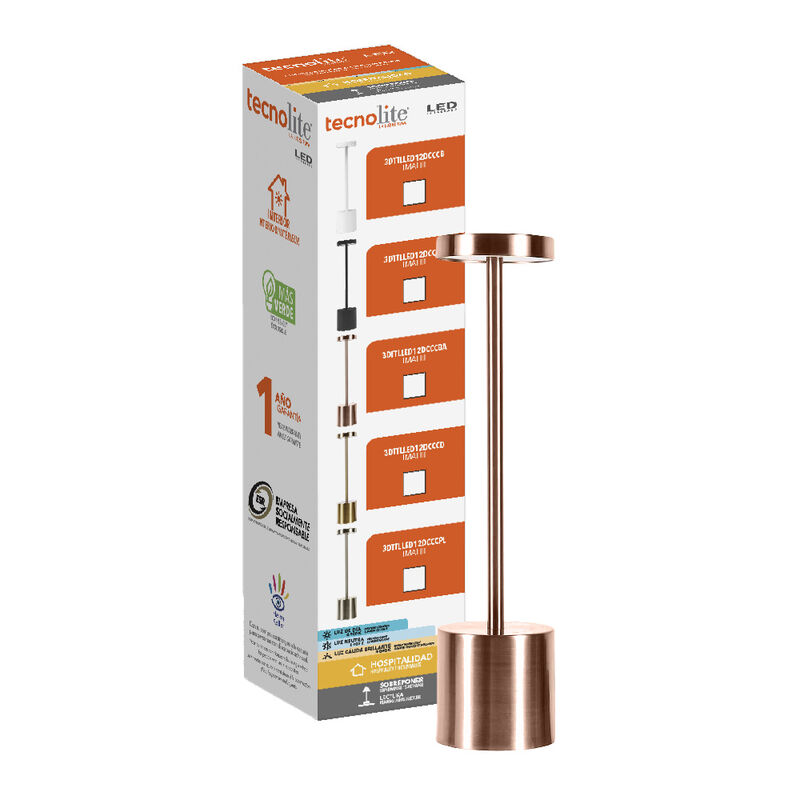 L&aacute;mpara de Mesa LED 3 W Port&aacute;til, Recargable, L... image number null