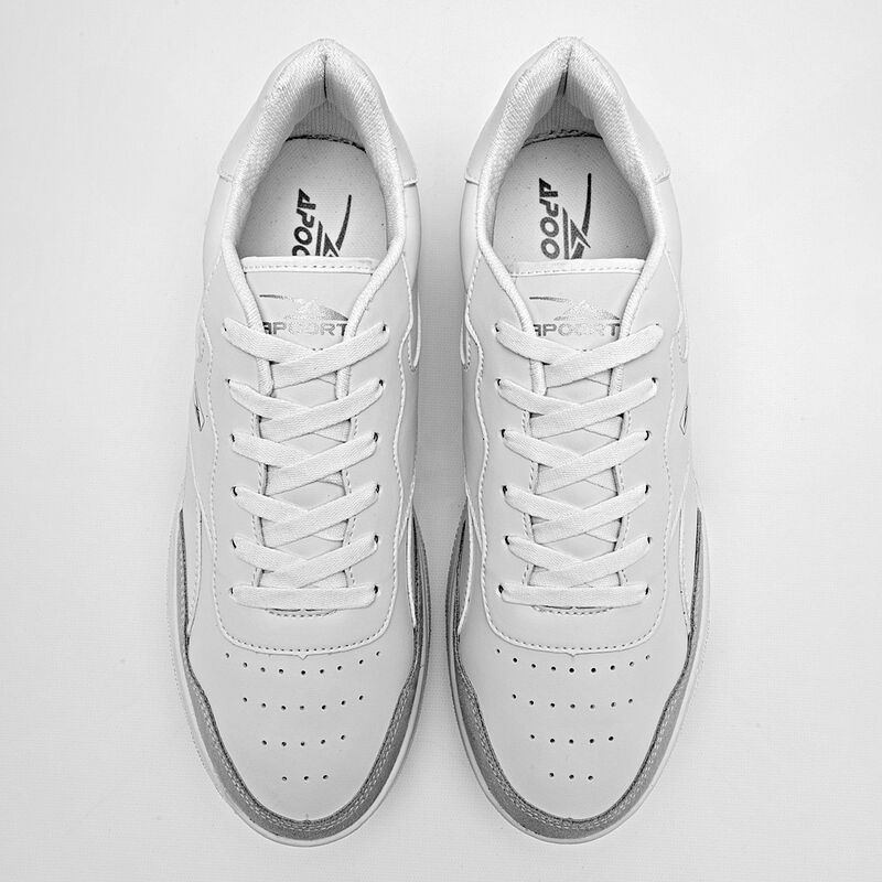 Apoort Tenis urbano para hombre blanco gris image number null