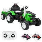 Montable Electrico para Ni&ntilde;os Tractor de Granja con Bater&iacute;a 12v Control Remoto Luz y Sonido Bluetooth - Verde