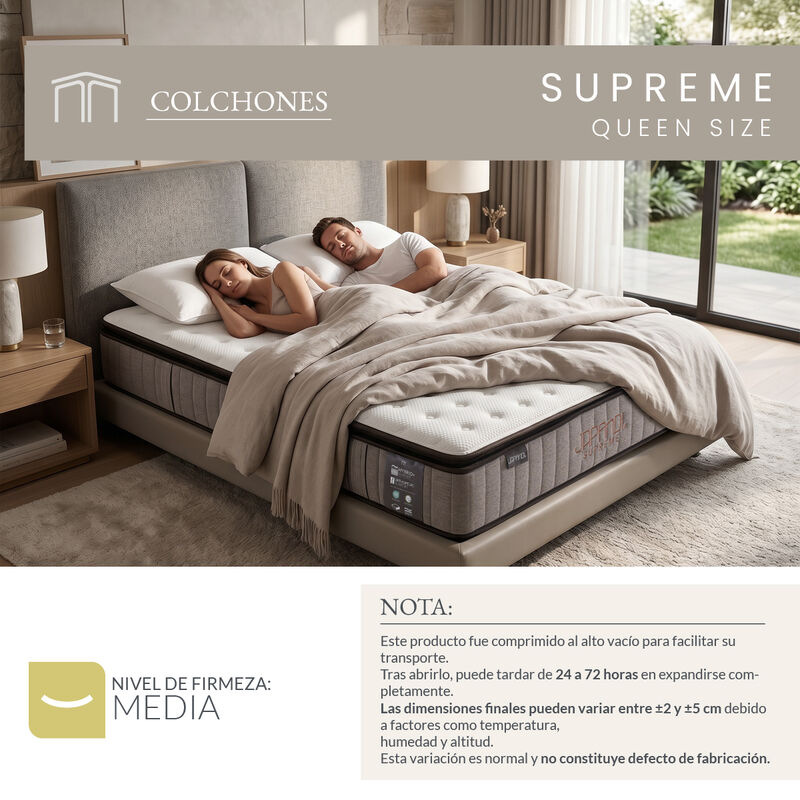 Colch&oacute;n Queen Size Japandi Supreme Memory Foam ... image number null