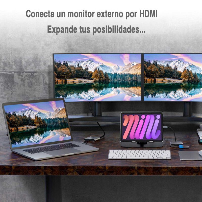 Cable Adaptador HUB NAZTECH USB-C HDMI para tel... image number null