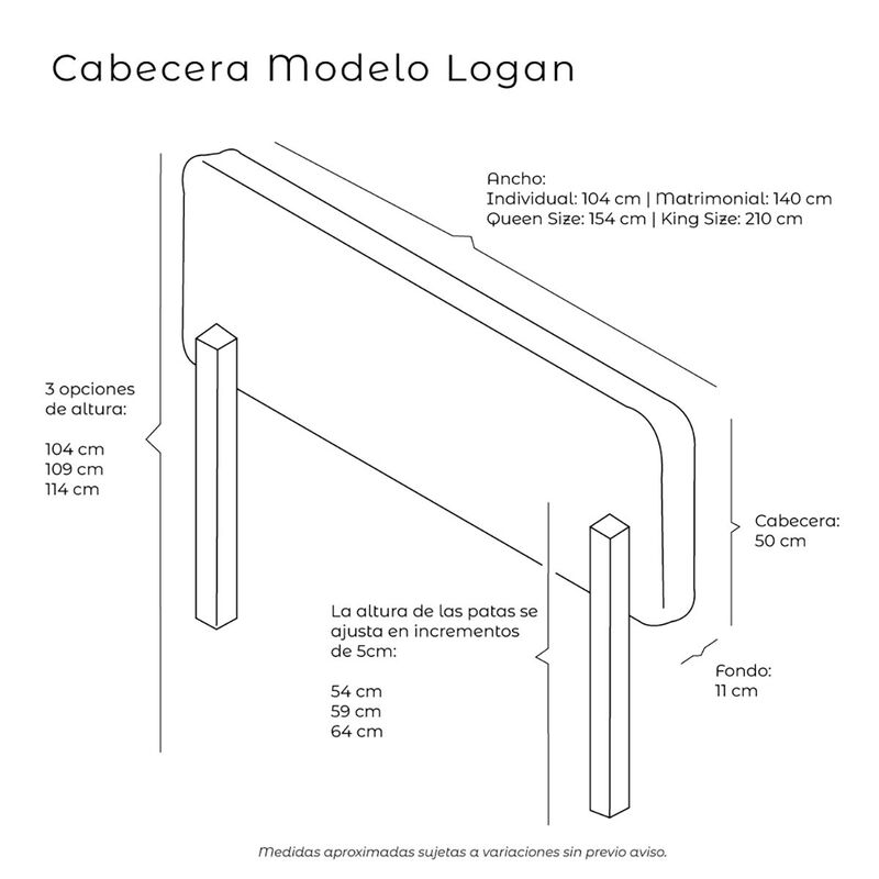 Cabecera Matrimonial Dicasa Logan Lila image number null