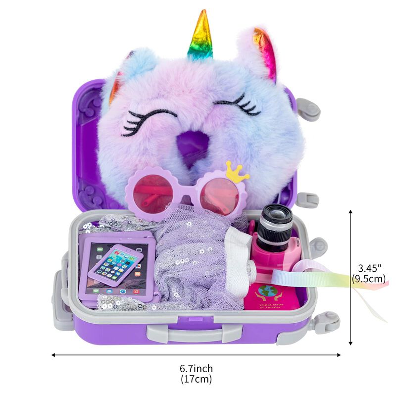 Maleta De Viaje Play Set Doll Con Ropa Y Acceso... image number null