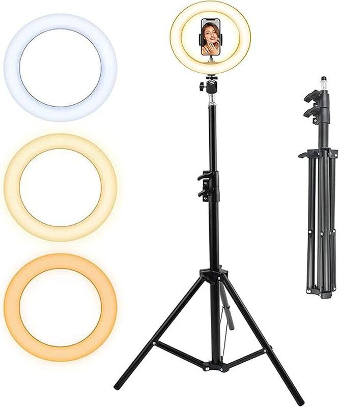 Aro de Luz LED 10 Pulgadas con Tripie Bluelande... image number null