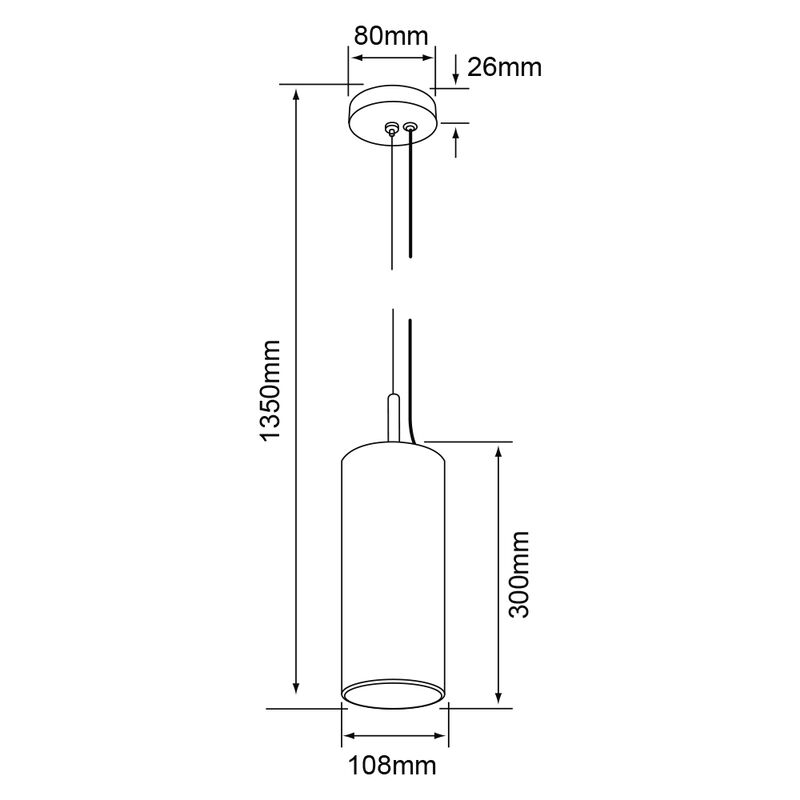 L&aacute;mpara Colgante Aluminio Negro 8.5w 100-240 V image number null