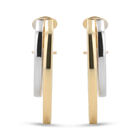 Arracadas Bicolor Oro 10k 12x8 Mm | Bizzarro