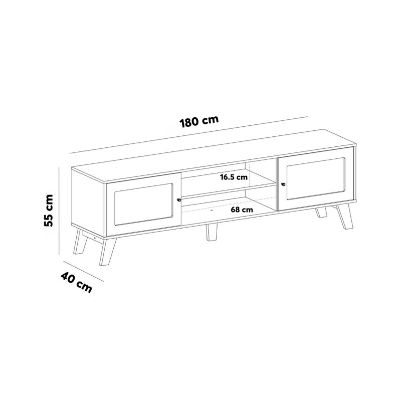 Mueble para TV Bertolini Charlotte Pino Off Whi... image number null