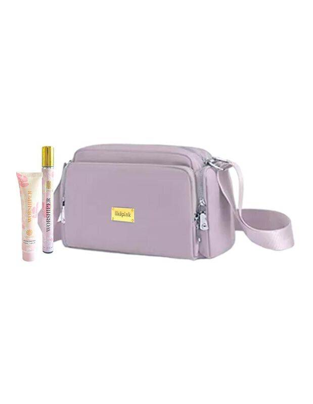 Bolsa Crossbody Pink Brule City Lights Para Muj... image number null
