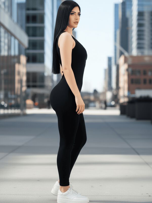 Enterizo Deportivo para Mujer CONJ-079 Negro Mo... image number null