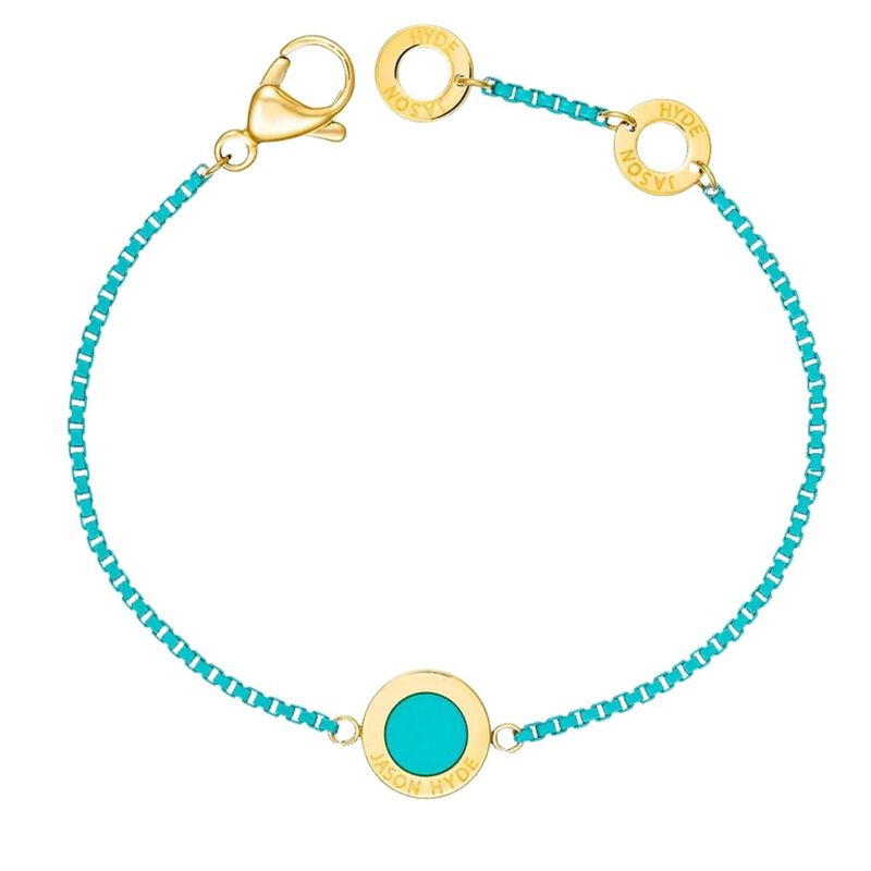 PULSERA OCEAN CADENA Y CHARM TURQUESA image number null