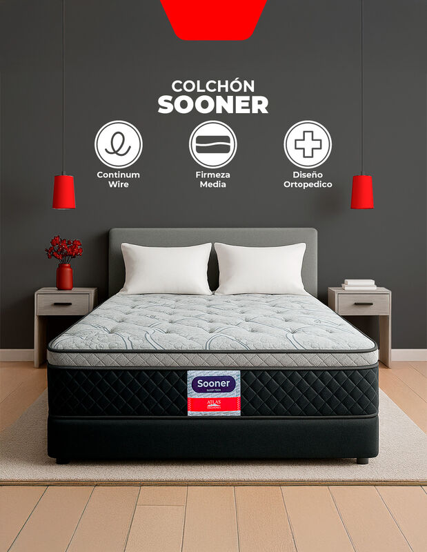 Colchon Individual Atlas Sooner + Almohada Atla... image number null