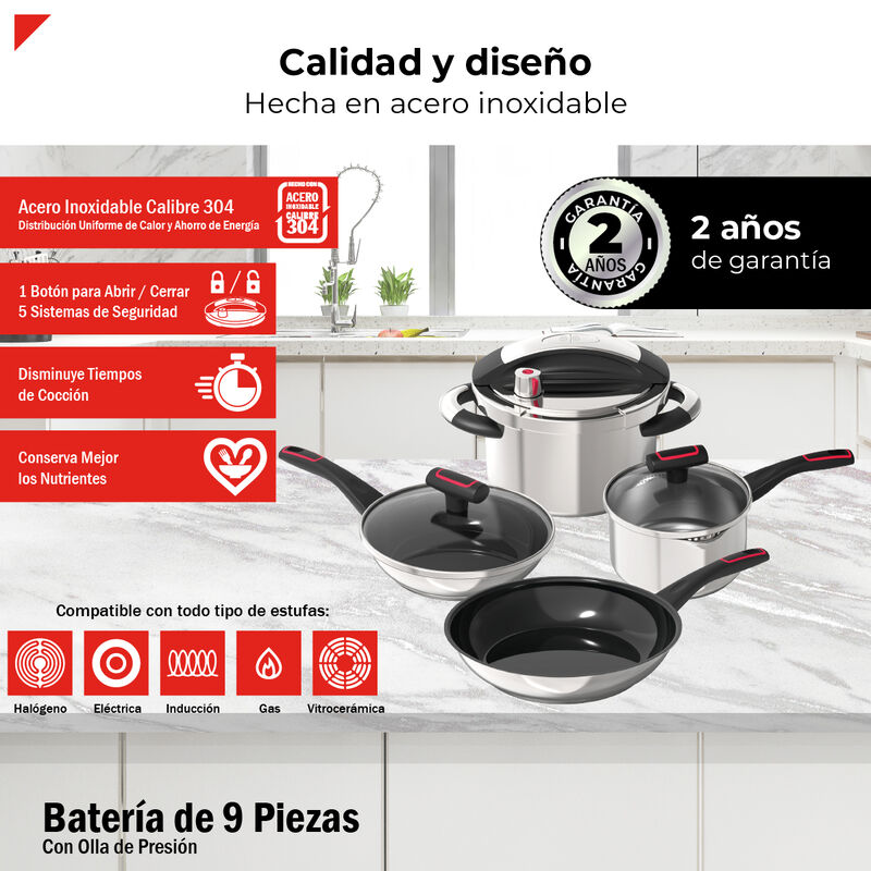 BOGNER Set de Cocina en Acero Inoxidable 304: O... image number null