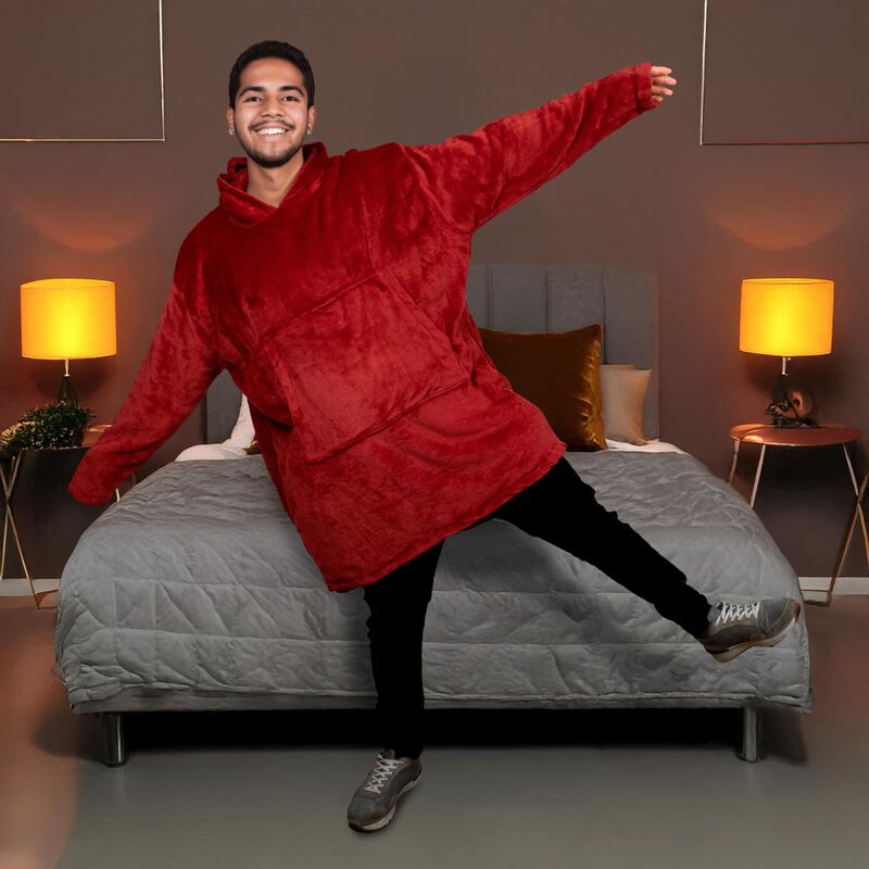 Pijama Adulto Unitalla Sudadera Cobija  Vino image number null