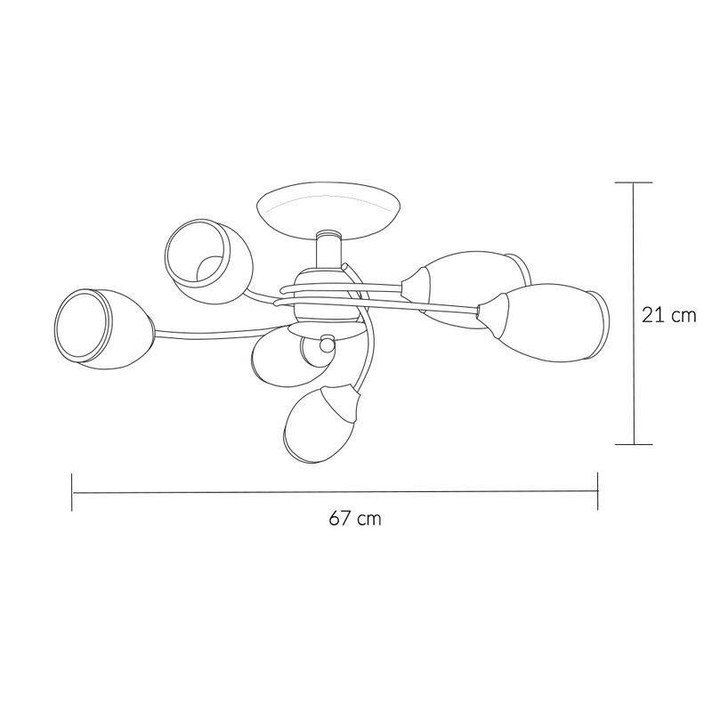 L&aacute;mpara  para Techo Kabah cromo Mil Luces image number null