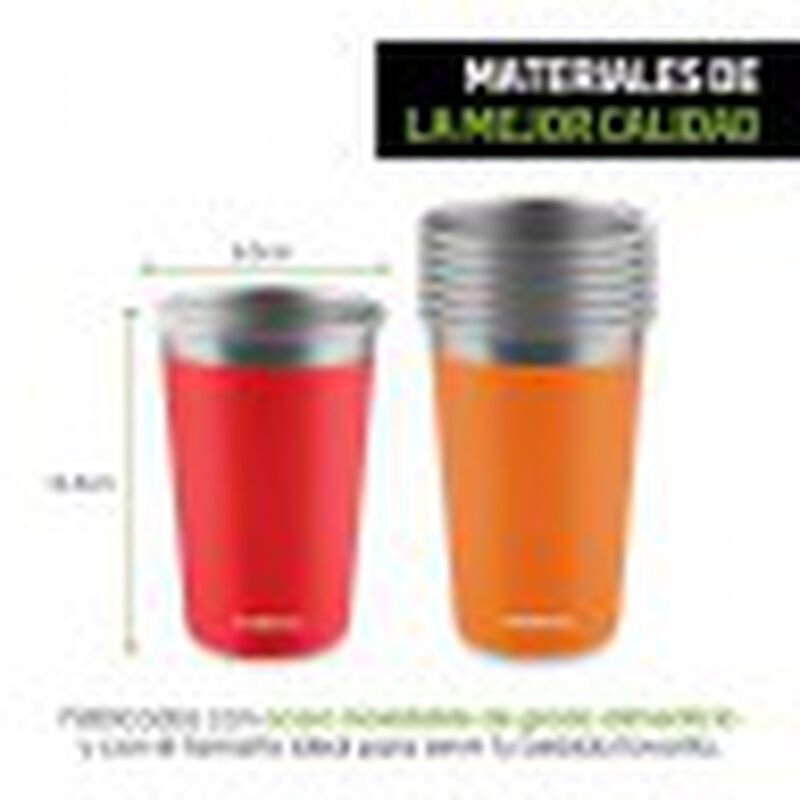 Vasos De Acero Inoxidable 470 Ml 6 Pzs image number null