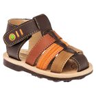 Biberones Sandalia para beb&eacute; ni&ntilde;o caf&eacute; multicolor