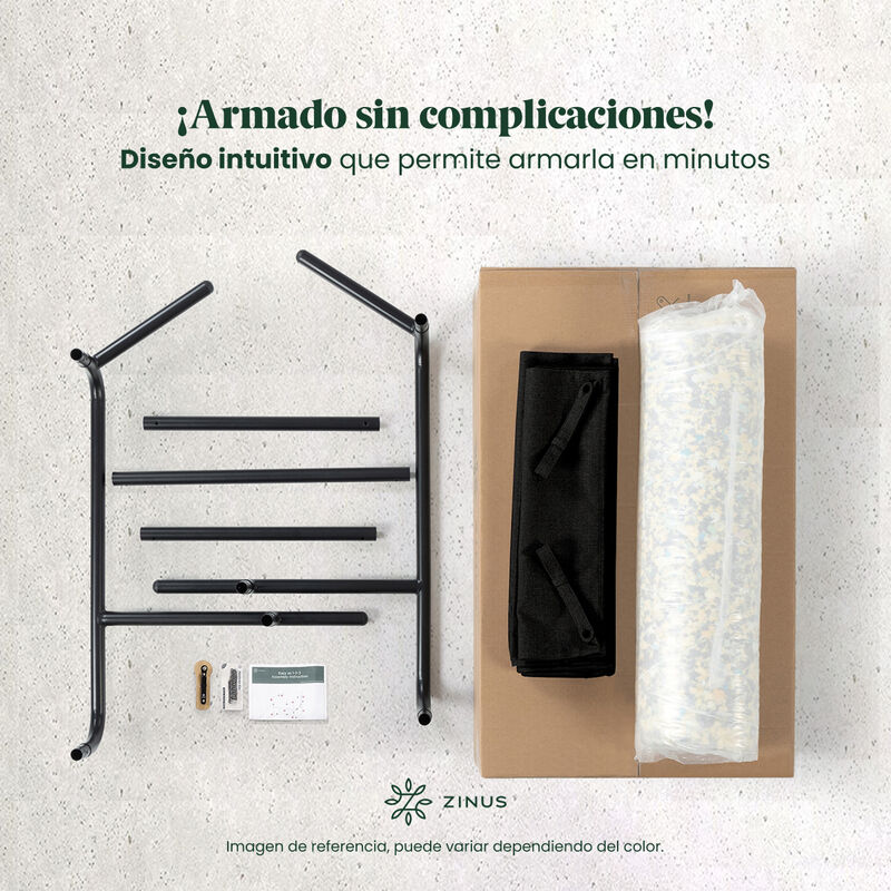 Zinus | Silla De Metal Zinus Ada Con Cojines De... image number null