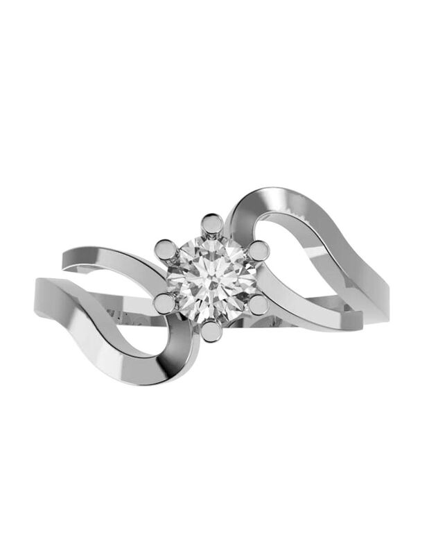 Anillo de Compromiso en Oro de 10K con Circonia... image number null