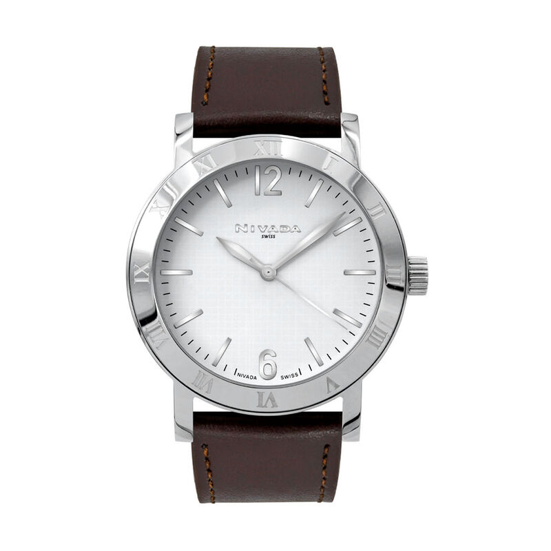 Reloj Nivada Corporate Cab Acero/Piel Caf&eacute; Cara... image number null