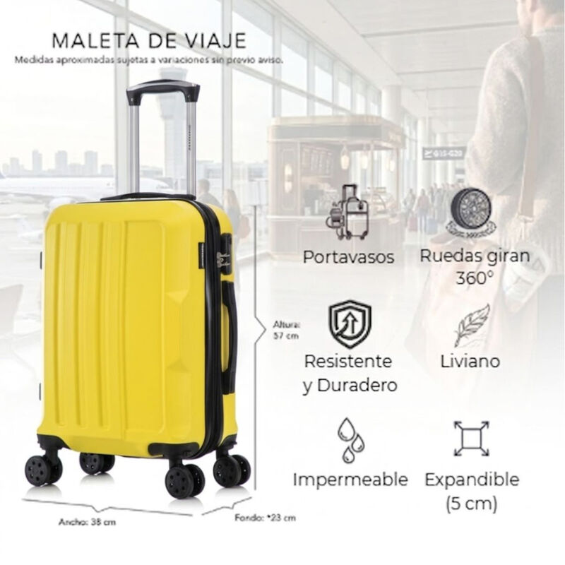 Maleta Viaje De Mano Ross&saks R&iacute;gida Ruedas 36... image number null