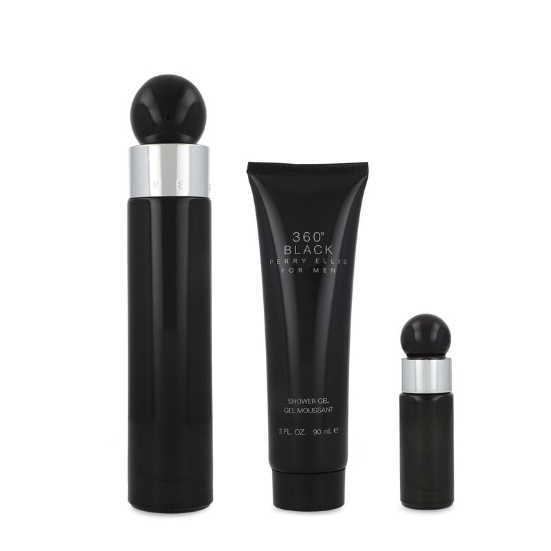 Set 360&deg; Black 3Pzs 100Ml Edt Spray/ Shower Gel... image number null