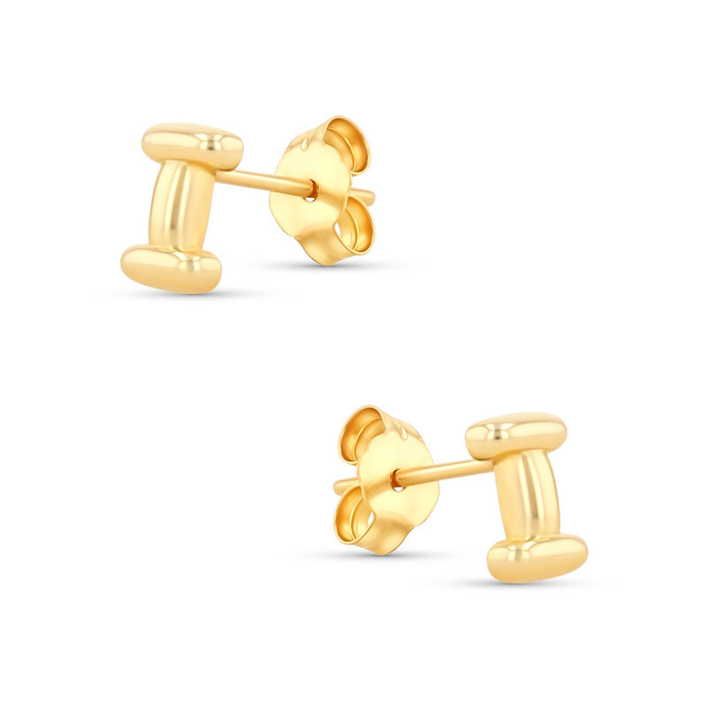 Aretes De Oro Amarillo De 10K (Letra I) image number null