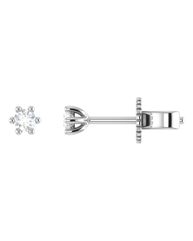 Broqueles Flechitas De Oro Blanco 14k Con 15pts... image number null