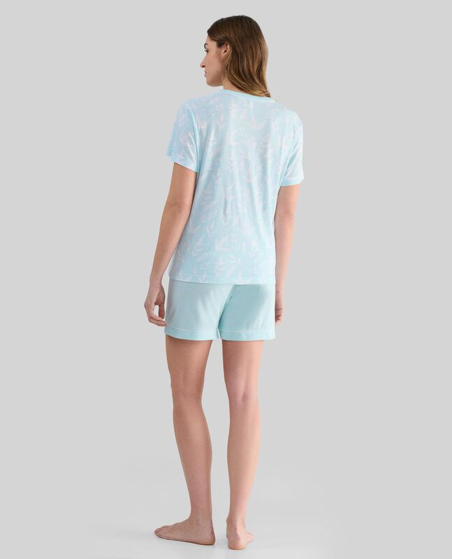 Pijama Corto Hojas Verde image number null