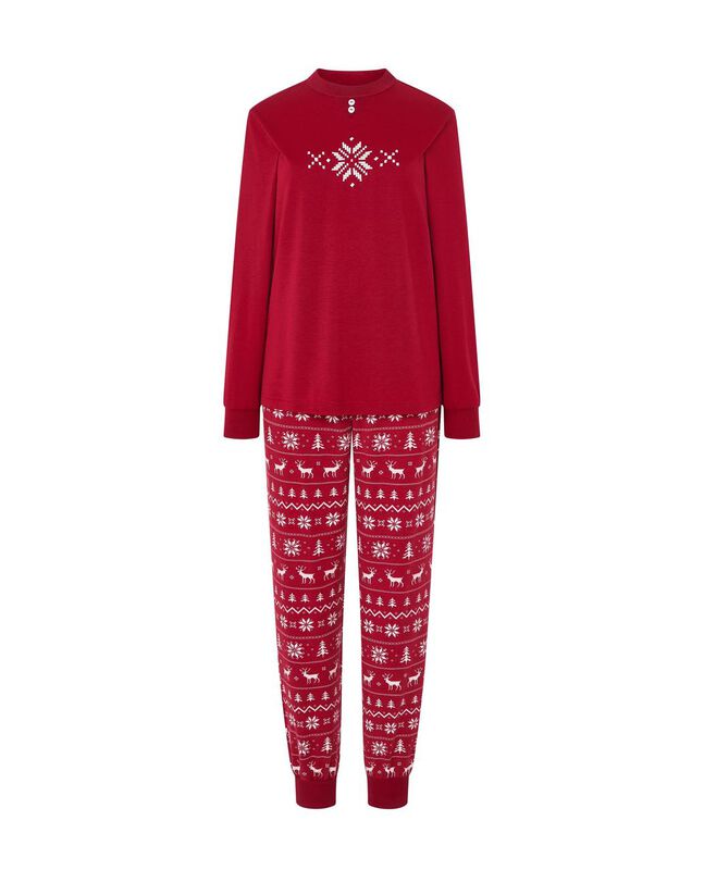 Pijama Estampado para Mujer Rojo image number null