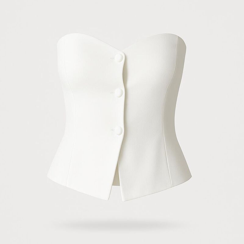 Blusa botones strapless image number null