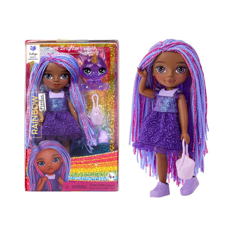 Mu&ntilde;eca Peque&ntilde;a Rainbow High Littles Indigo Bail... image number null