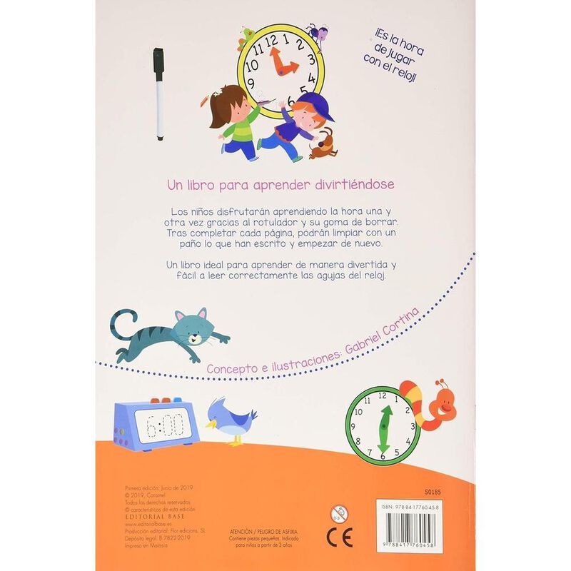Aprendiendo las horas. Utiliza el rotulador m&aacute;g... image number null