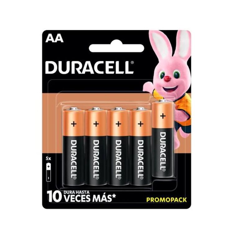 Pila Duracell Alcalina AA Con 5 Piezas 1.5v MN1... image number null