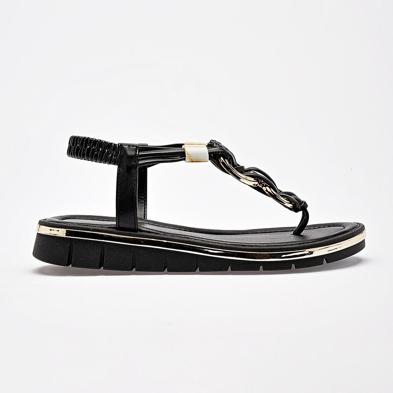 Been Class sandalia piso para mujer negro cod 1... image number null
