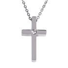 Collar Mujer Acero Inoxidable Cruz, Regalo Religioso Luckyly