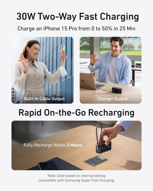 Power Bank Anker Nano 3 En 1 De 10.000 Mah Con ... image number null