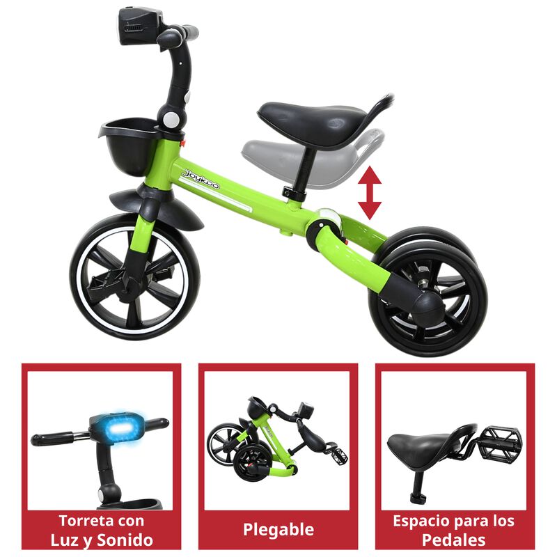 Triciclo 3 En 1 Plegable Para Ni&ntilde;os Convertible... image number null