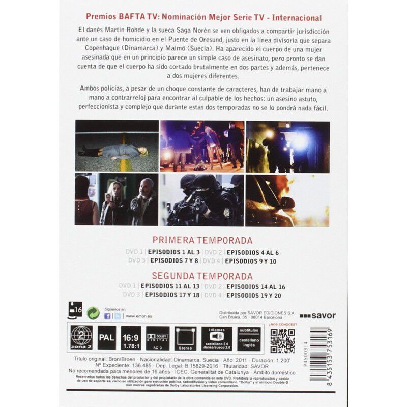 Bron: El Puente - Temporada 1 Y 2 [dvd] image number null