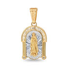 Medalla Virgen De Guadalupe Oro 14k Con Zirconias 29mm | Bizzarro
