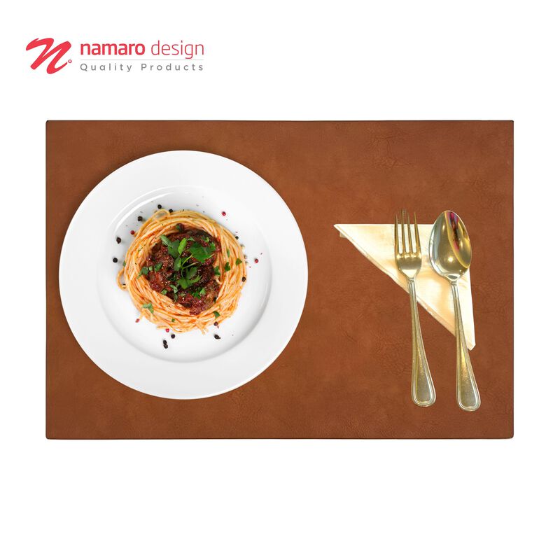 Mantel Individual 4 Piezas Vinipiel Camello Nam... image number null