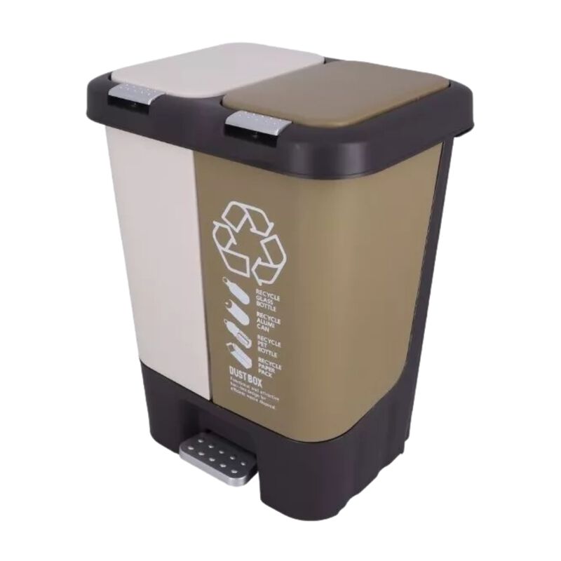 Basurero Doble Org&aacute;nico e Inorg&aacute;nico de 40 Litr... image number null