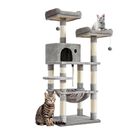 Torre para Gatos 1.5 m con Hamaca, Rascador y M... Torre para Gatos 1.5 m con Hamaca, Rascador y Múltiples Niveles Gris Bluelander