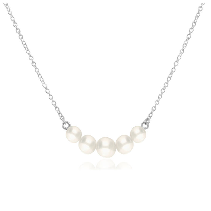 Set Collar y Pulsera de plata y 5 perlas cultiv... image number null