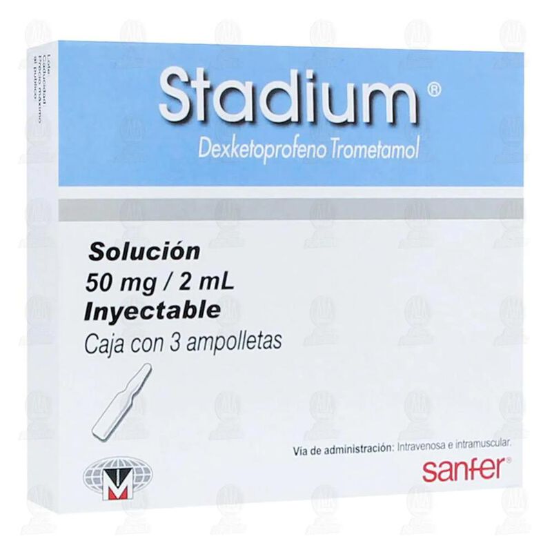Stadium 50mg/2ml caja con 3 ampolletas de 2ml s... image number null