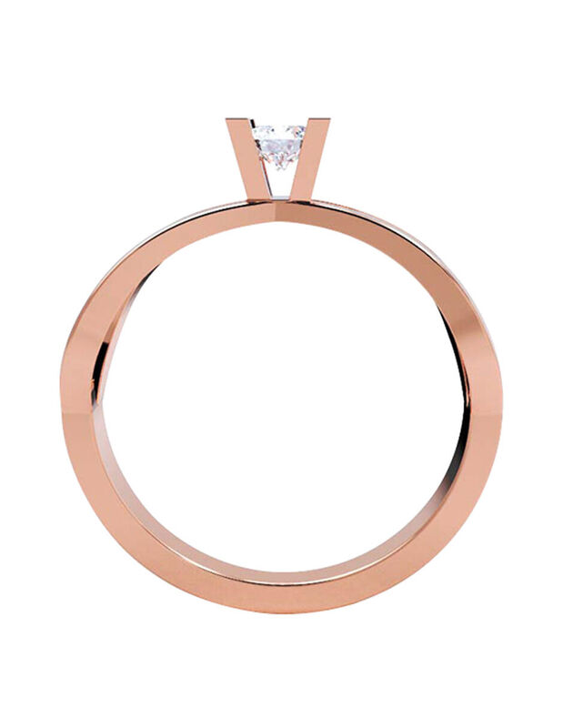 Anillo de Compromiso en Oro de 10K con Circonia... image number null