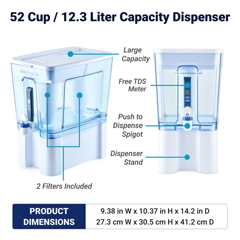 Dispensador Con Filtro De Agua Zerowater, 52 Ta... image number null