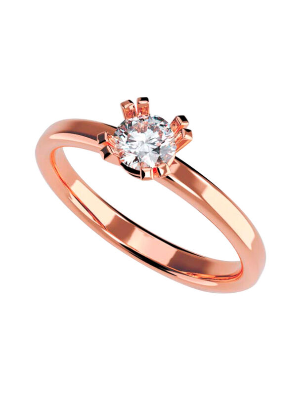 Anillo de Compromiso de 14K con Circonia Talla ... image number null